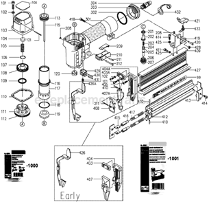 Page A Diagram and Parts List for  Porter Cable